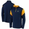 Men's Fanatics Branded Navy Milwaukee Brewers Primary Logo Quarter-Zip Jacket