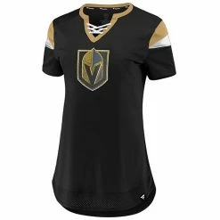 Women's Fanatics Branded Black Vegas Golden Knights Iconic Athena Lace-Up V-Neck T-Shirt 8 Women's Fanatics Branded Black Vegas Golden Knights Iconic Athena Lace-Up V-Neck T-Shirt -Metaverse shop unnamed file 27546
