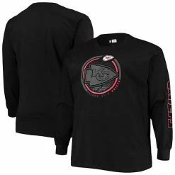 Alternative view of Men's Fanatics Branded Black Kansas City Chiefs Big & Tall Color Pop Long Sleeve T-Shirt