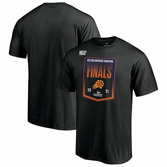 Men's Fanatics Branded Black Phoenix Suns 2021 Western Conference Champions Locker Room T-Shirt 4 Men's Fanatics Branded Black Phoenix Suns 2021 Western Conference Champions Locker Room T-Shirt - Image 2