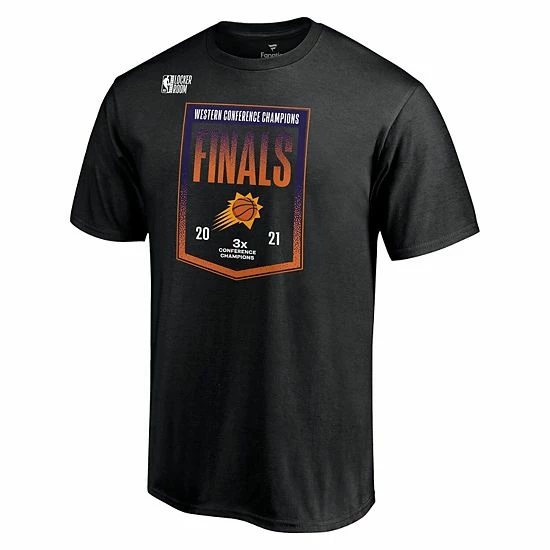 Men's Fanatics Branded Black Phoenix Suns 2021 Western Conference Champions Locker Room T-Shirt 5 Men's Fanatics Branded Black Phoenix Suns 2021 Western Conference Champions Locker Room T-Shirt - Image 3