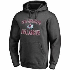 Men's Fanatics Branded Heathered Charcoal Colorado Avalanche Victory Arch Pullover Hoodie -Metaverse shop unnamed file 27633