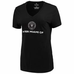 Women's Fanatics Branded Black Inter Miami CF Primary Logo V-Neck T-Shirt -Metaverse shop unnamed file 27650