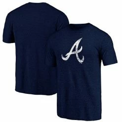 Men's Fanatics Branded Navy Atlanta Braves Weathered Official Logo Tri-Blend T-Shirt -Metaverse shop unnamed file 27653