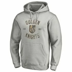 Men's Fanatics Branded Heathered Gray Vegas Golden Knights Heritage Pullover Hoodie -Metaverse shop unnamed file 27661