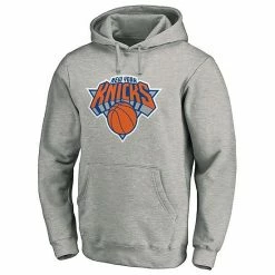 Men's Fanatics Branded Heathered Gray New York Knicks Team Primary Logo Pullover Hoodie -Metaverse shop unnamed file 27680