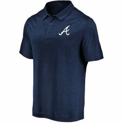 Men's Fanatics Branded Navy Atlanta Braves Iconic Striated Primary Logo Polo -Metaverse shop unnamed file 27691