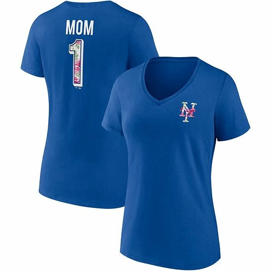 Women's Fanatics Branded Royal New York Mets Team Mother's Day V-Neck T-Shirt 3 Women's Fanatics Branded Royal New York Mets Team Mother's Day V-Neck T-Shirt
