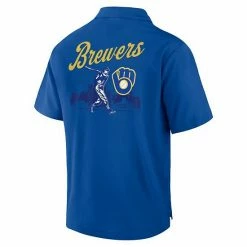 Men's Fanatics Branded Royal Milwaukee Brewers Proven Winner Camp Button-Up Shirt -Metaverse shop unnamed file 27780