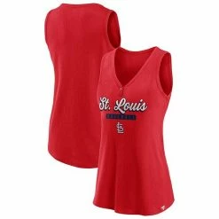 Women's Fanatics Branded Red St. Louis Cardinals Iconic V-Neck Tank Top -Metaverse shop unnamed file 27786
