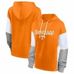 Women's Fanatics Branded Tennessee Orange Tennessee Volunteers Play It Safe Colorblock Pullover Hoodie -Metaverse shop unnamed file 27805