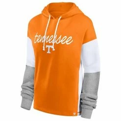 Women's Fanatics Branded Tennessee Orange Tennessee Volunteers Play It Safe Colorblock Pullover Hoodie -Metaverse shop unnamed file 27806