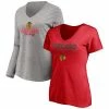 Women's Fanatics Branded Red/Heathered Gray Chicago Blackhawks Short Sleeve & Long Sleeve V-Neck T-Shirt Combo Pack 2 Women's Fanatics Branded Red/Heathered Gray Chicago Blackhawks Short Sleeve & Long Sleeve V-Neck T-Shirt Combo Pack -Metaverse shop unnamed file 2789