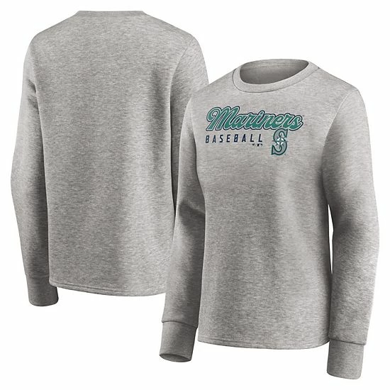 Women's Fanatics Branded Heathered Gray Seattle Mariners Crew Pullover Sweater Women's Fanatics Branded Heathered Gray Seattle Mariners Crew Pullover Sweater -Metaverse shop unnamed file 27914