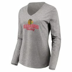Women's Fanatics Branded Red/Heathered Gray Chicago Blackhawks Short Sleeve & Long Sleeve V-Neck T-Shirt Combo Pack 6 Women's Fanatics Branded Red/Heathered Gray Chicago Blackhawks Short Sleeve & Long Sleeve V-Neck T-Shirt Combo Pack -Metaverse shop unnamed file 2793