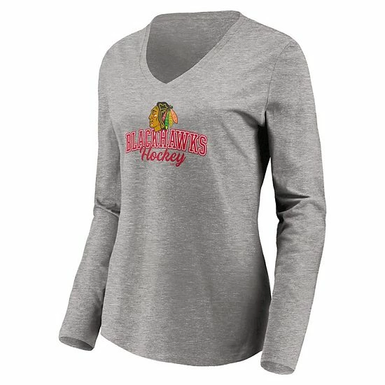 Women's Fanatics Branded Red/Heathered Gray Chicago Blackhawks Short Sleeve & Long Sleeve V-Neck T-Shirt Combo Pack Women's Fanatics Branded Red/Heathered Gray Chicago Blackhawks Short Sleeve & Long Sleeve V-Neck T-Shirt Combo Pack -Metaverse shop unnamed file 2793