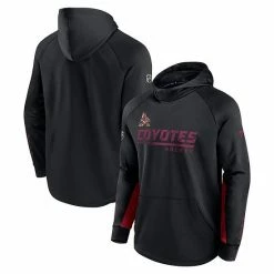 Men's Fanatics Branded Black Arizona Coyotes Authentic Pro Locker Room Raglan Pullover Hoodie