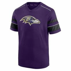 Men's Fanatics Branded Lamar Jackson Purple Baltimore Ravens Hashmark Name & Number V-Neck T-Shirt -Metaverse shop unnamed file 27946