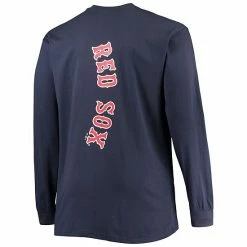 Men's Fanatics Branded Navy Boston Red Sox Big & Tall Solid Back Hit Long Sleeve T-Shirt -Metaverse shop unnamed file 27951