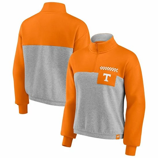 Women's Fanatics Branded Tennessee Orange/Heathered Gray Tennessee Volunteers Sideline to Sideline Colorblock Quarter-Zip Jacket Women's Fanatics Branded Tennessee Orange/Heathered Gray Tennessee Volunteers Sideline To Sideline Colorblock Quarter-Zip Jacket -Metaverse shop unnamed file 27994