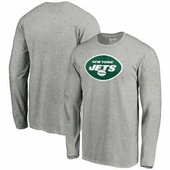 Men's Fanatics Branded Heathered Gray New York Jets Primary Logo Long Sleeve T-Shirt -Metaverse shop unnamed file 28071