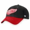 Men's Fanatics Branded Black/Red Detroit Red Wings Core Adjustable Hat