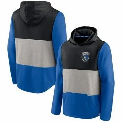 Men's Fanatics Branded Black/Blue San Jose Earthquakes Prep Squad Line Logo Pullover Hoodie -Metaverse shop unnamed file 28114