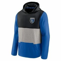 Men's Fanatics Branded Black/Blue San Jose Earthquakes Prep Squad Line Logo Pullover Hoodie -Metaverse shop unnamed file 28115