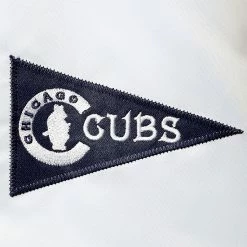 Fanatics Men's White/Navy Chicago Cubs Satin Full-Snap Jacket -Metaverse shop unnamed file 28186