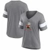 Women's Fanatics Branded Heathered Gray Cleveland Browns Throwback Logo Tri-Blend Striped V-Neck T-Shirt 2 Women's Fanatics Branded Heathered Gray Cleveland Browns Throwback Logo Tri-Blend Striped V-Neck T-Shirt -Metaverse shop unnamed file 28224