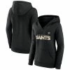 Women's Fanatics Branded Black New Orleans Saints Checklist Crossover V-Neck Pullover Hoodie -Metaverse shop unnamed file 28244