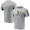 Men's Fanatics Branded Gray Oakland Athletics Team Logo Space-Dye T-Shirt -Metaverse shop unnamed file 28252