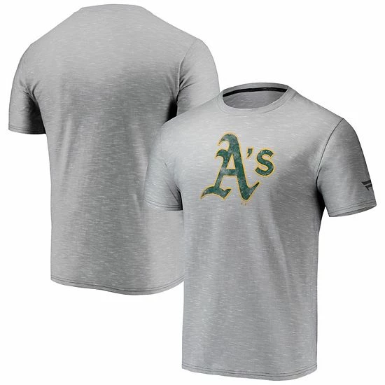 Men's Fanatics Branded Gray Oakland Athletics Team Logo Space-Dye T-Shirt Men's Fanatics Branded Gray Oakland Athletics Team Logo Space-Dye T-Shirt -Metaverse shop unnamed file 28252