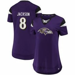 Women's Fanatics Branded Lamar Jackson Purple Baltimore Ravens Athena Name & Number Fashion Top -Metaverse shop unnamed file 28317