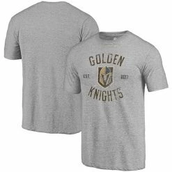 Men's Fanatics Branded Heathered Gray Vegas Golden Knights Heritage Tri-Blend T-Shirt -Metaverse shop unnamed file 28321