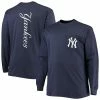 Men's Fanatics Branded Navy New York Yankees Big & Tall Solid Back Hit Long Sleeve T-Shirt -Metaverse shop unnamed file 2833