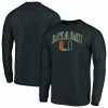 Men's Fanatics Branded Black Miami Hurricanes Campus Long Sleeve T-Shirt -Metaverse shop unnamed file 28347
