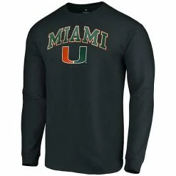 Men's Fanatics Branded Black Miami Hurricanes Campus Long Sleeve T-Shirt -Metaverse shop unnamed file 28349