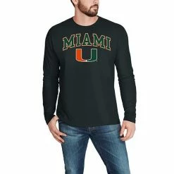 Men's Fanatics Branded Black Miami Hurricanes Campus Long Sleeve T-Shirt -Metaverse shop unnamed file 28351