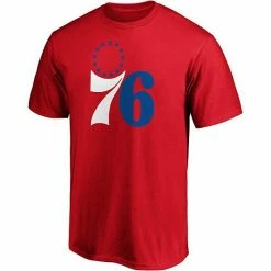 Men's Fanatics Branded Red Philadelphia 76ers Primary Team Logo T-Shirt -Metaverse shop unnamed file 28354