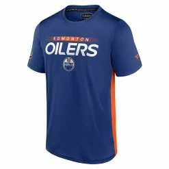 Men's Fanatics Branded Navy/Orange Edmonton Oilers Authentic Pro Rink Tech T-Shirt -Metaverse shop unnamed file 28480