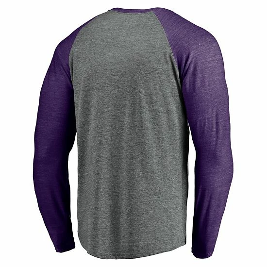 Men's Fanatics Branded Heathered Gray/Heathered Purple Baltimore Ravens Vintage On The Ropes Raglan Tri-Blend Long Sleeve T-Shirt Men's Fanatics Branded Heathered Gray/Heathered Purple Baltimore Ravens Vintage On The Ropes Raglan Tri-Blend Long Sleeve T-Shirt -Metaverse shop unnamed file 28491
