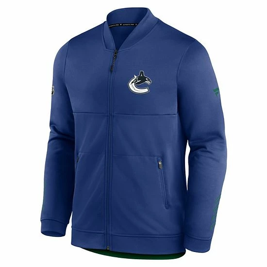 Men's Fanatics Branded Blue Vancouver Canucks Locker Room Full-Zip Jacket - Image 3