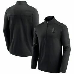 Men's Fanatics Branded Black Vegas Golden Knights Authentic Pro Travel And Training Quarter-Zip Jacket