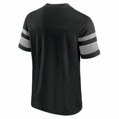 Men's Fanatics Branded Black Las Vegas Raiders Textured Throwback Hashmark V-Neck T-Shirt -Metaverse shop unnamed file 28607