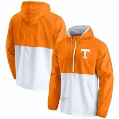 Men's Fanatics Branded Tennessee Orange/White Tennessee Volunteers Thrill Seeker Half-Zip Hoodie Anorak Jacket -Metaverse shop unnamed file 28629