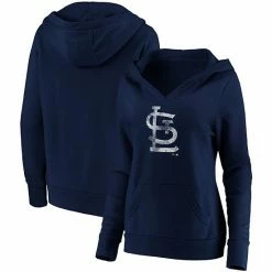 Women's Fanatics Branded Navy St. Louis Cardinals Core Team Crossover V-Neck Pullover Hoodie 3 Women's Fanatics Branded Navy St. Louis Cardinals Core Team Crossover V-Neck Pullover Hoodie -Metaverse shop unnamed file 28707