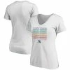 Women's Fanatics Branded White New York Yankees City Pride V-Neck T-Shirt