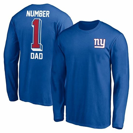 Men's Fanatics Branded Royal New York Giants #1 Dad Long Sleeve T-Shirt Men's Fanatics Branded Royal New York Giants #1 Dad Long Sleeve T-Shirt -Metaverse shop unnamed file 28717