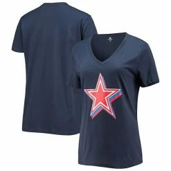 Women's Fanatics Branded Navy Dallas Cowboys Red, White And Team V-Neck T-Shirt -Metaverse shop unnamed file 28722